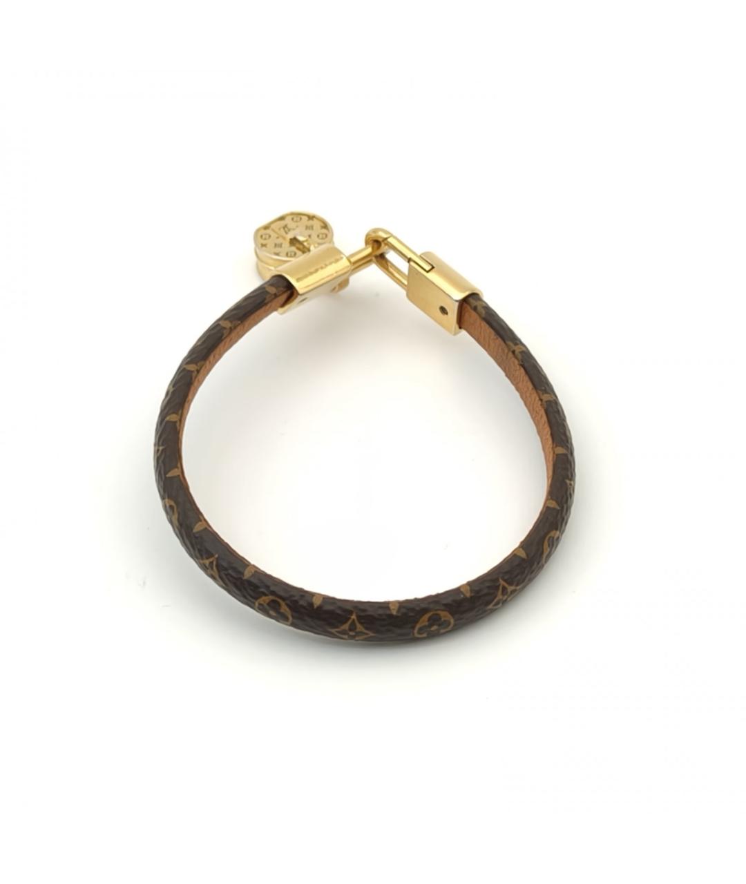 LOUIS VUITTON Коричневый латунный браслет, фото 5