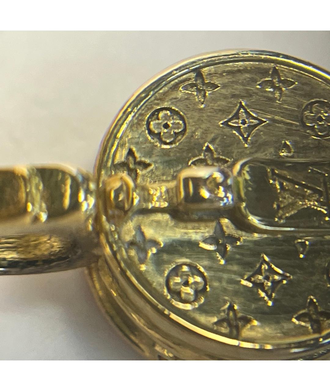 LOUIS VUITTON Коричневый латунный браслет, фото 9