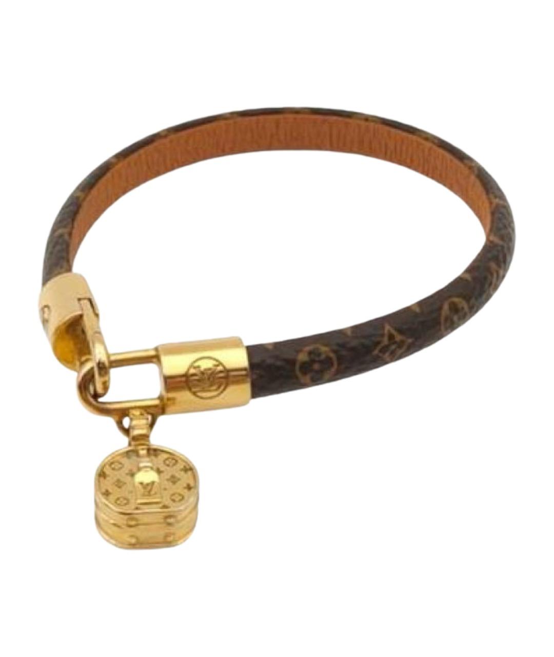 LOUIS VUITTON Коричневый латунный браслет, фото 1