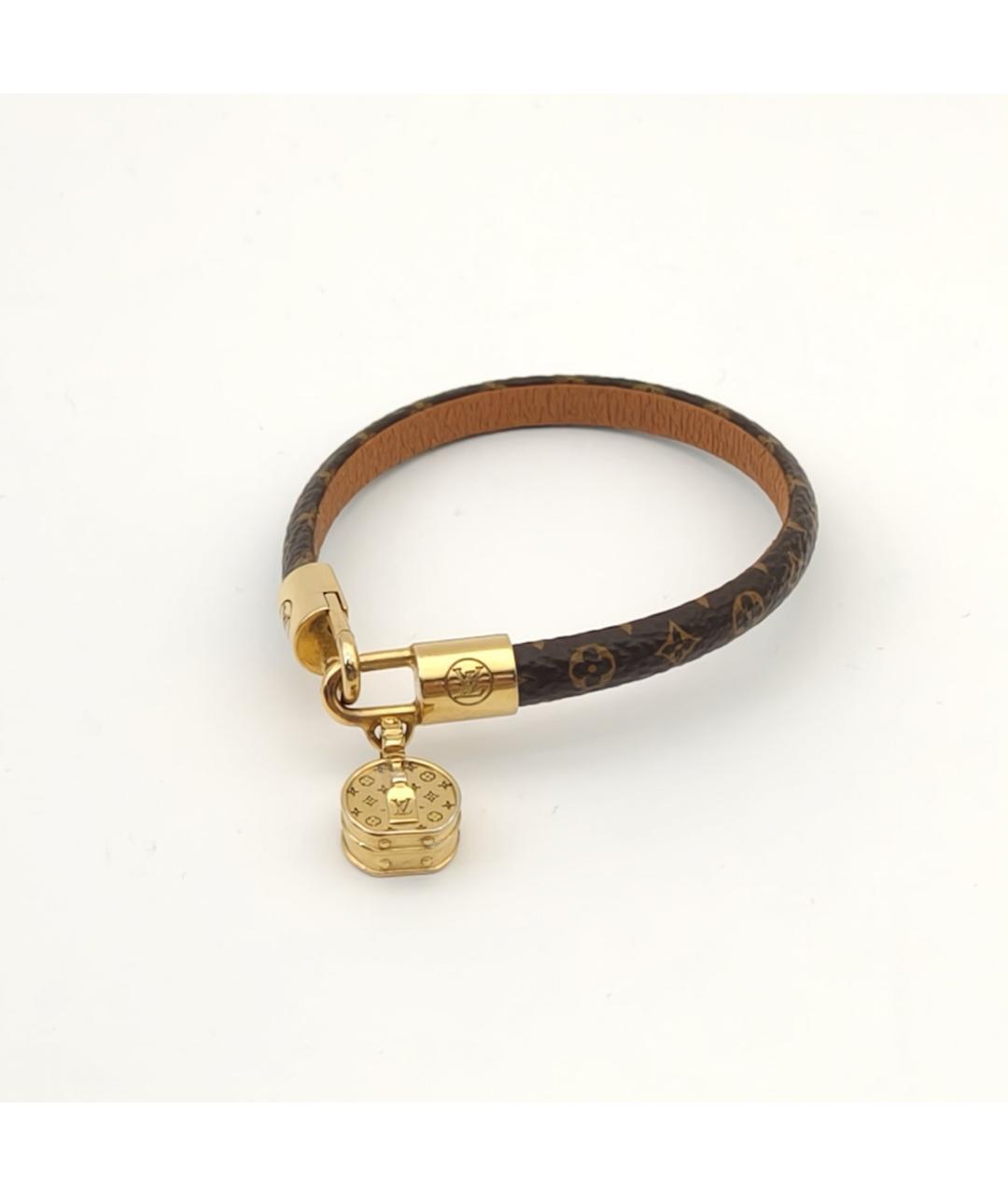 LOUIS VUITTON Коричневый латунный браслет, фото 3