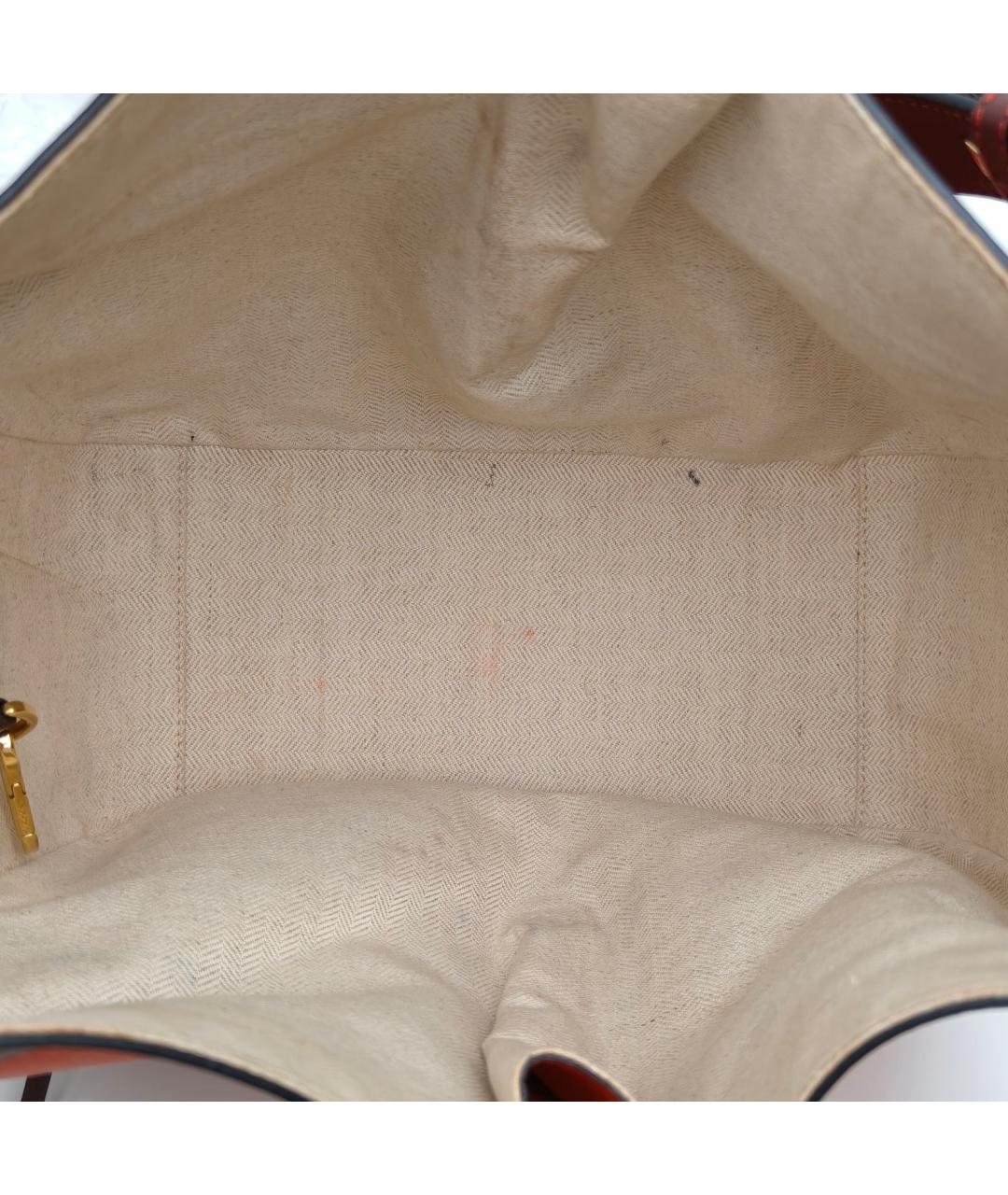 LOEWE Оранжевая кожаная сумка через плечо, фото 9