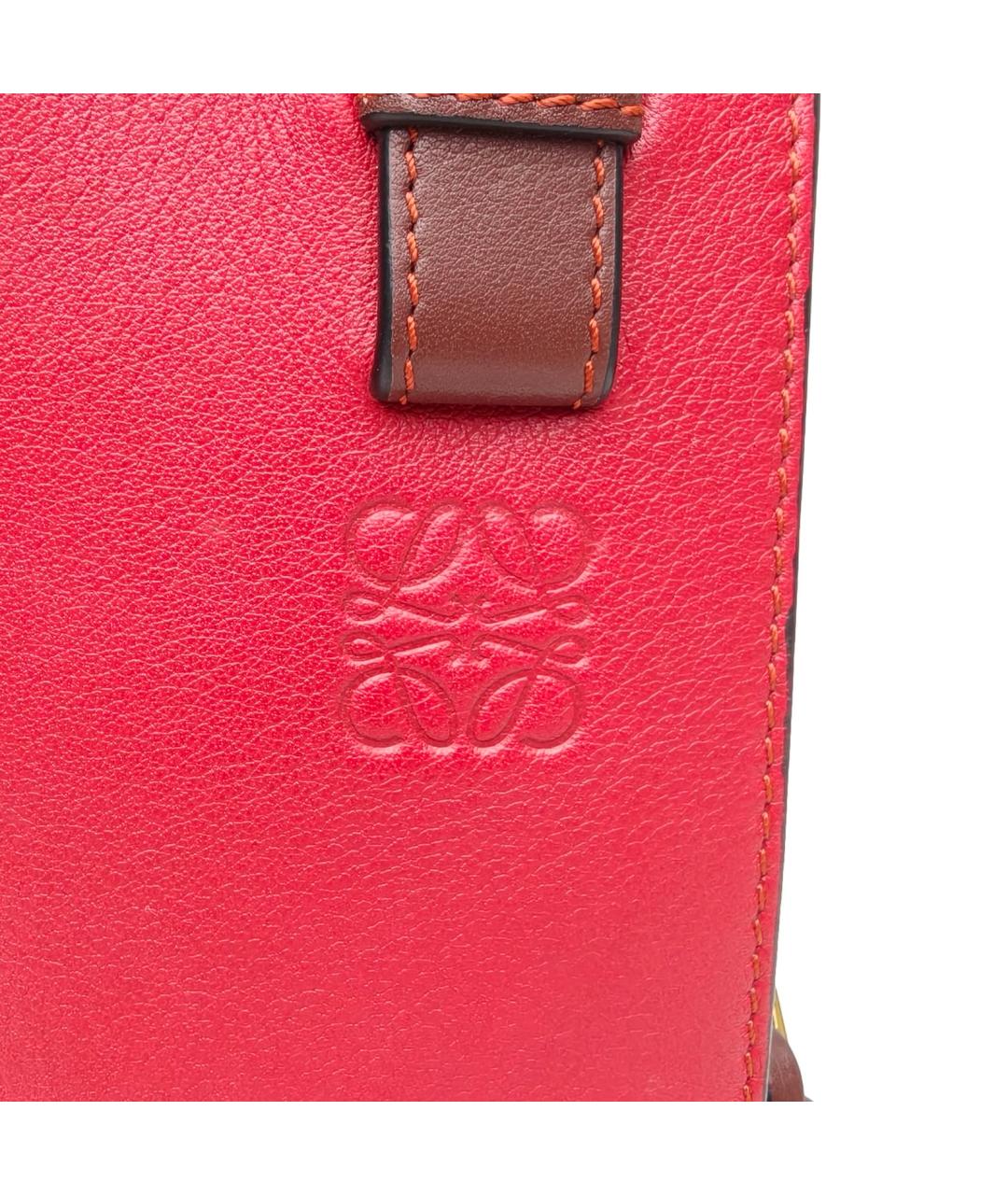 LOEWE Оранжевая кожаная сумка через плечо, фото 6