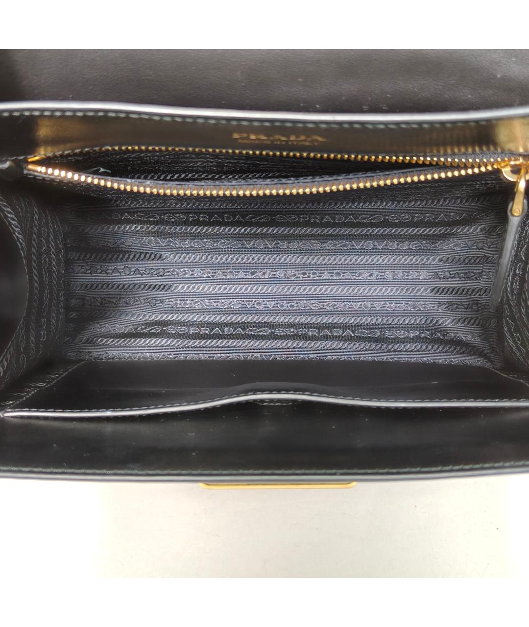 PRADA Черная кожаная сумка через плечо, фото 8