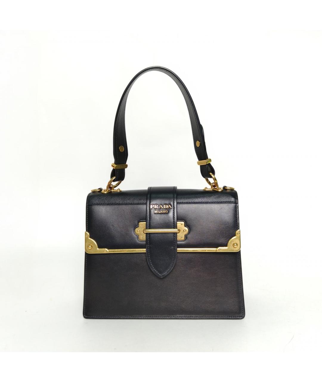 PRADA Черная кожаная сумка через плечо, фото 2