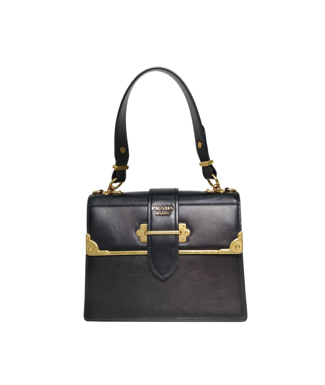 PRADA Черная кожаная сумка через плечо, фото 9