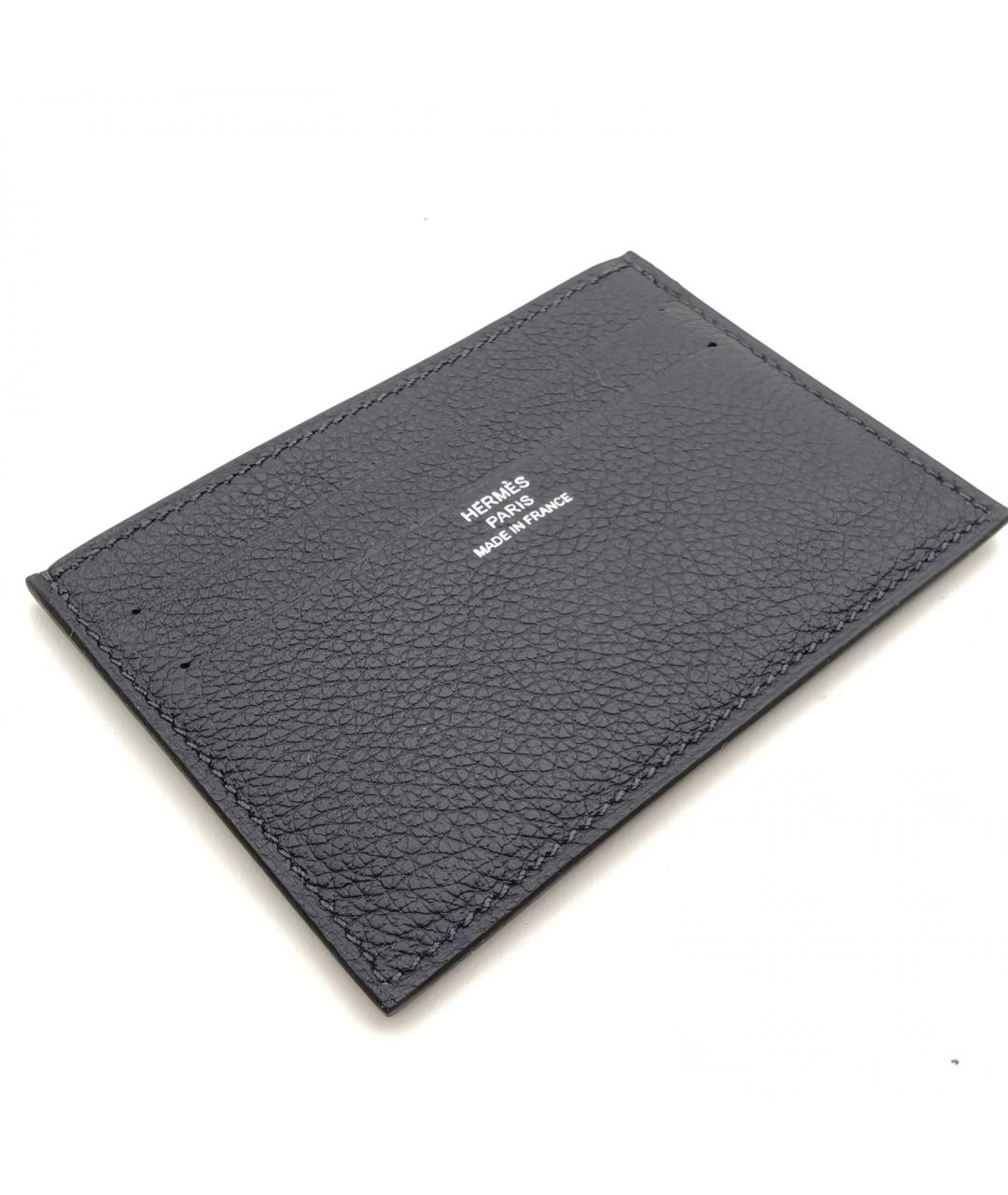 HERMES Темно-синий кожаный кардхолдер, фото 6