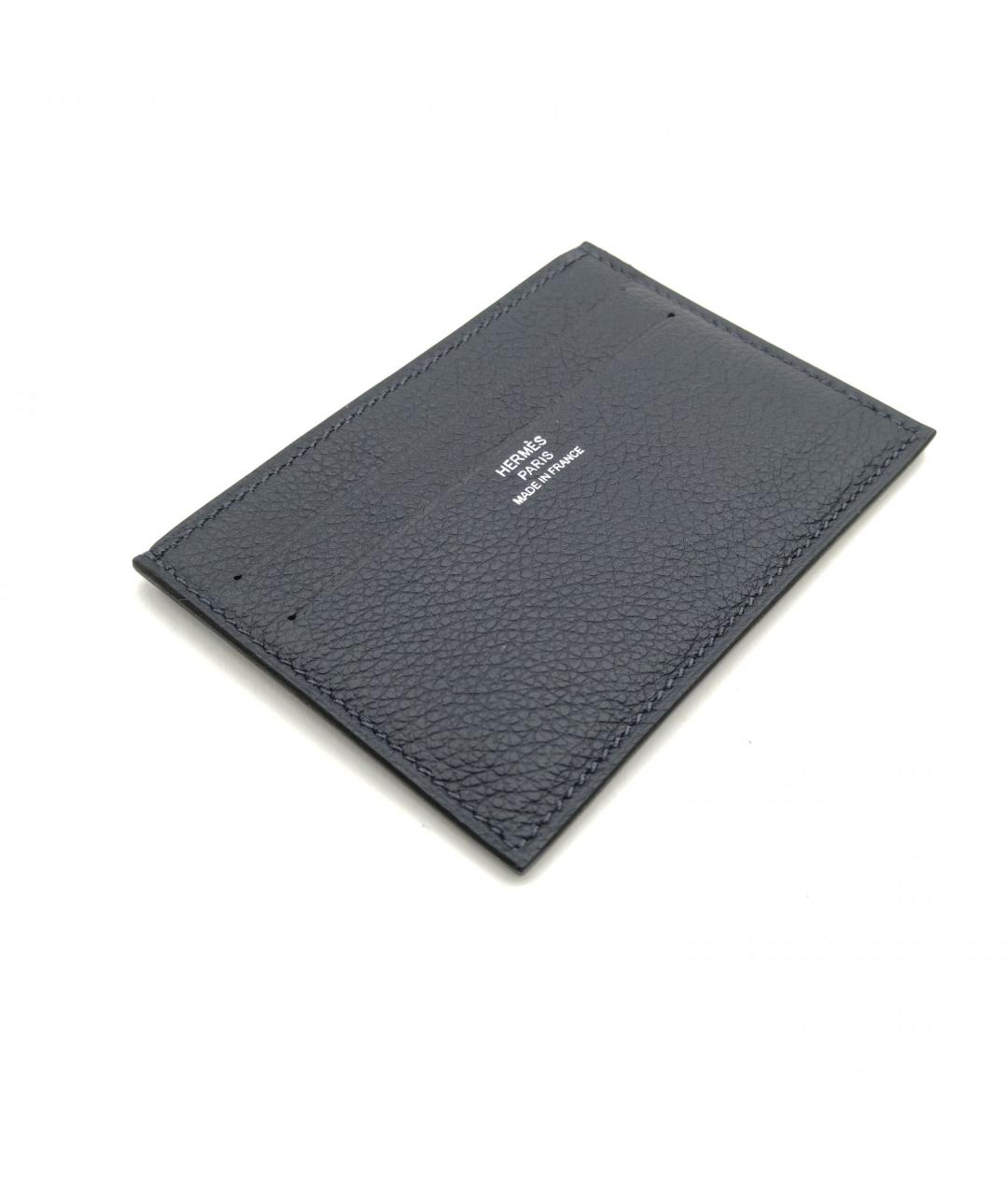 HERMES Темно-синий кожаный кардхолдер, фото 4