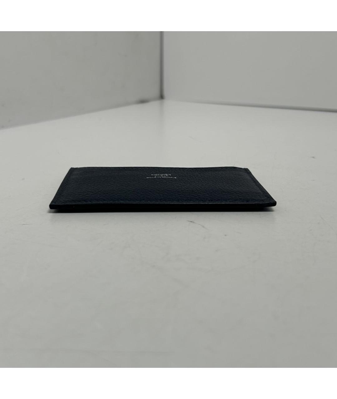 HERMES Темно-синий кожаный кардхолдер, фото 9