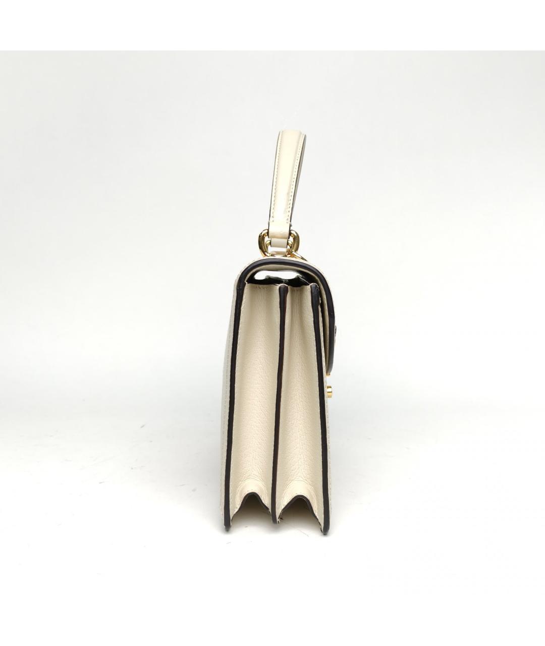 GUCCI Белая кожаная сумка через плечо, фото 3