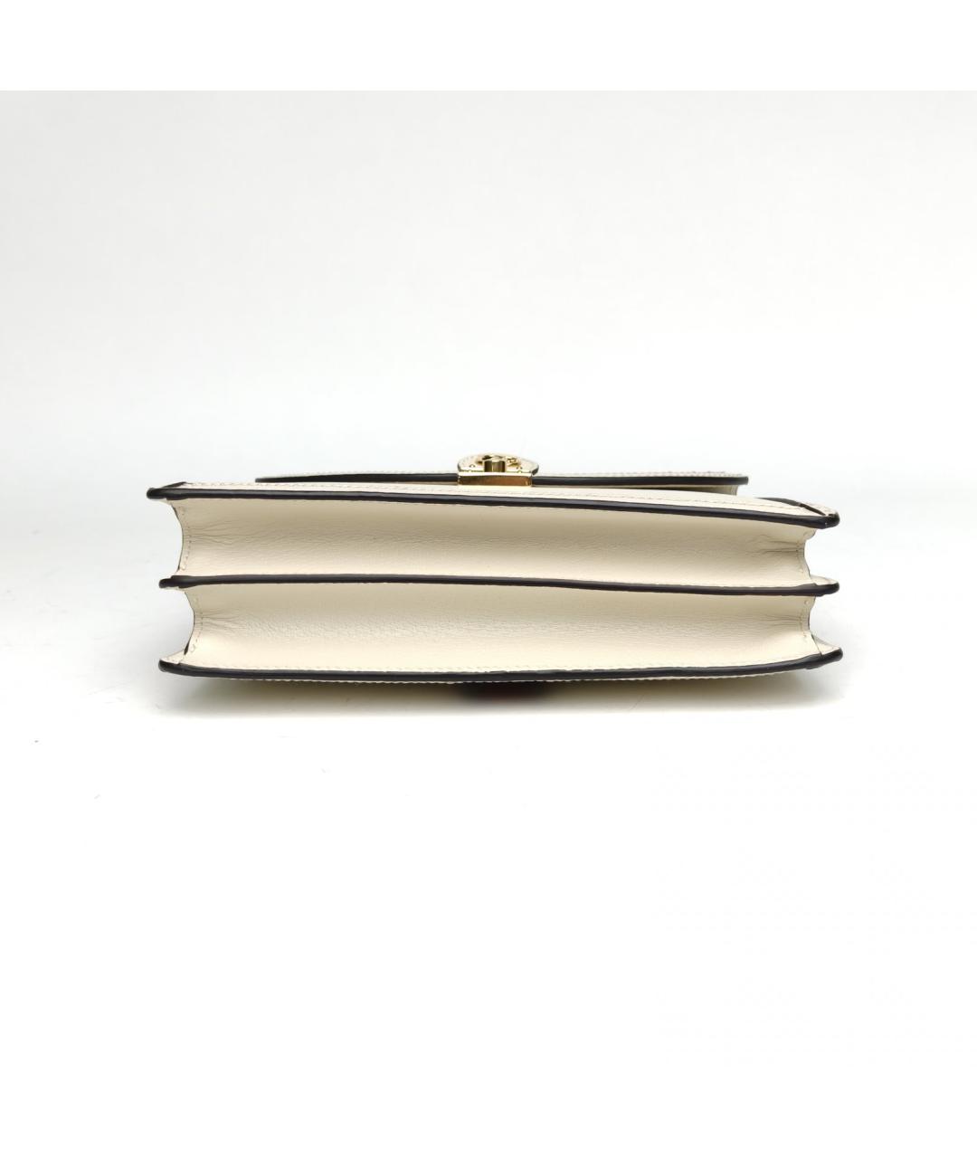 GUCCI Белая кожаная сумка через плечо, фото 6