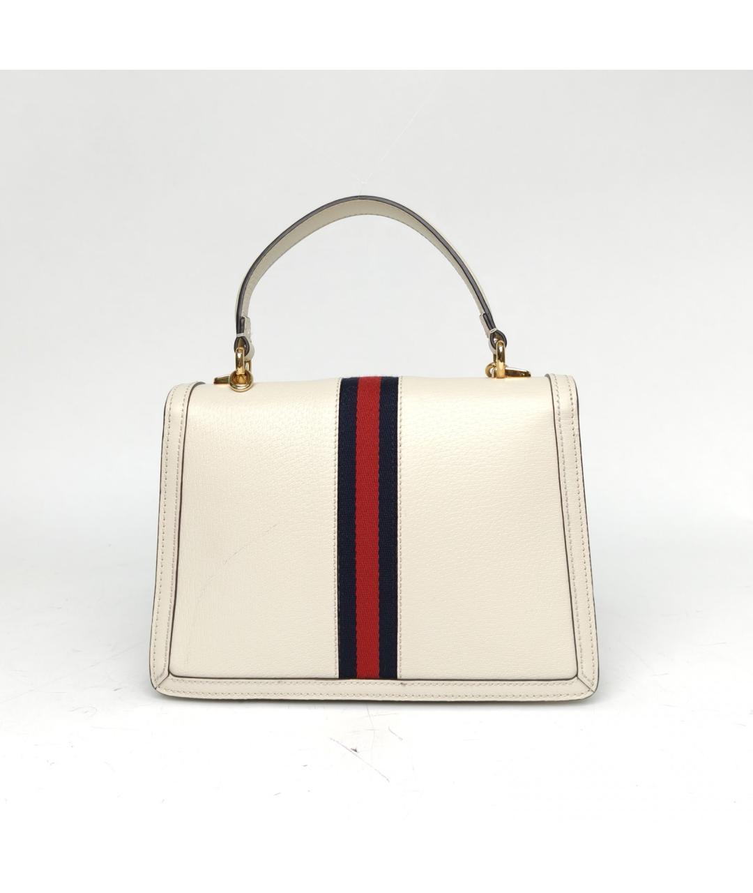 GUCCI Белая кожаная сумка через плечо, фото 4