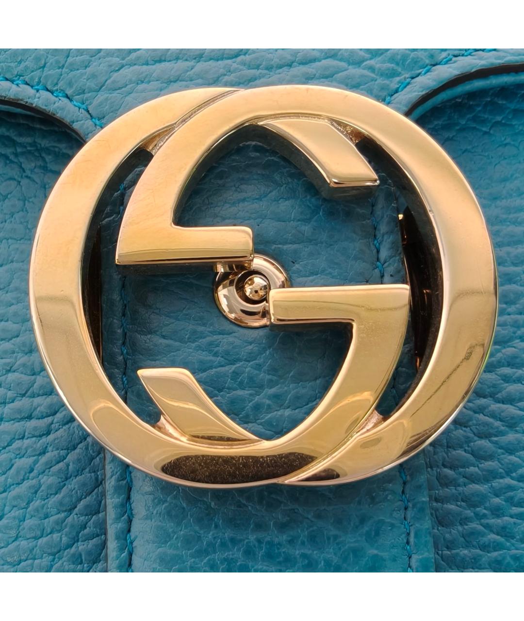 GUCCI Синяя кожаная сумка через плечо, фото 7