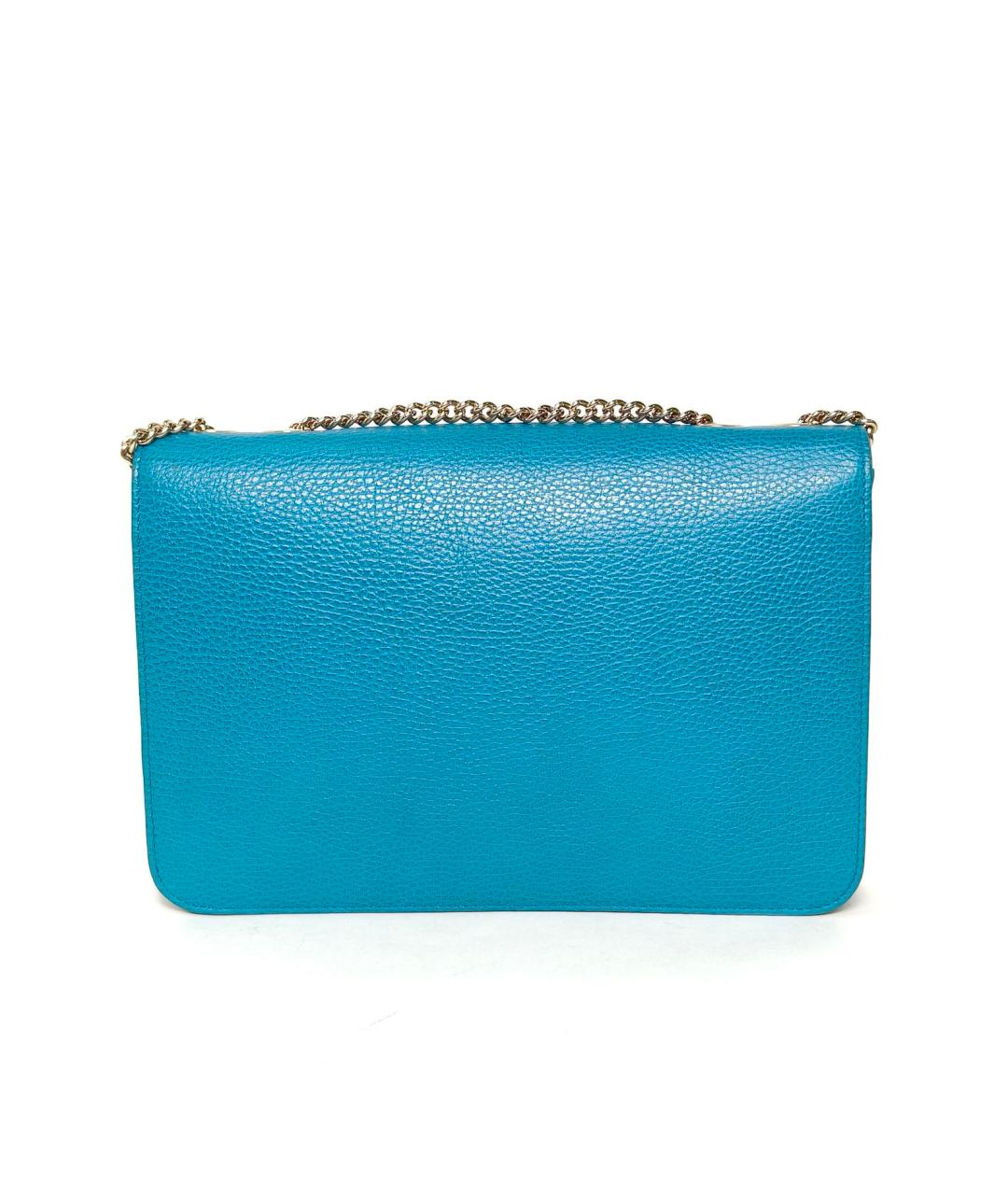 GUCCI Синяя кожаная сумка через плечо, фото 4