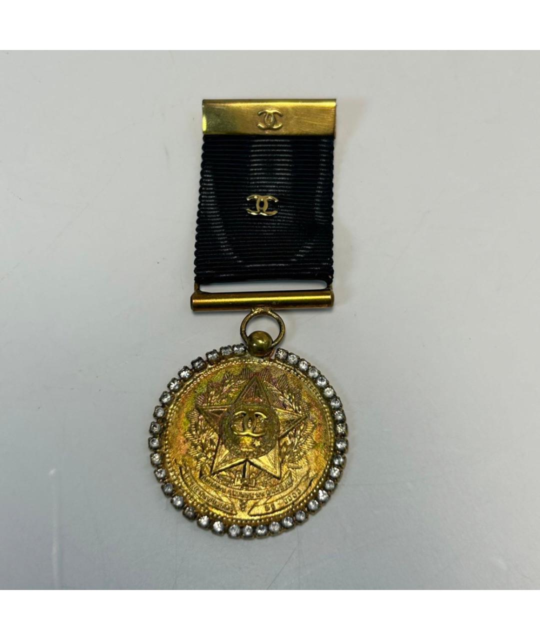 CHANEL Золотая металлическая булавка / брошь, фото 8