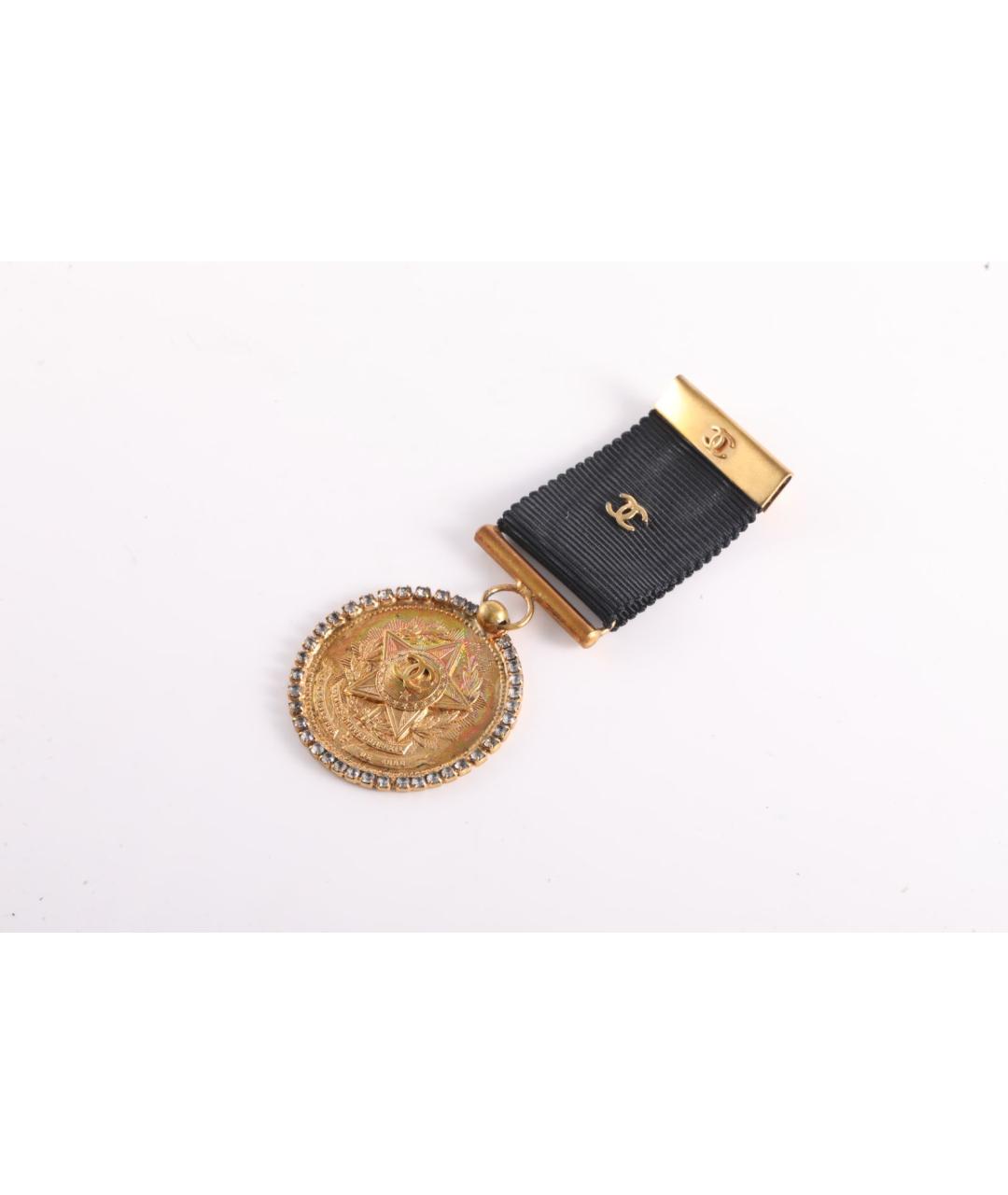 CHANEL Золотая металлическая булавка / брошь, фото 2