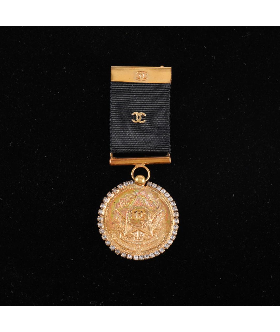 CHANEL Золотая металлическая булавка / брошь, фото 7