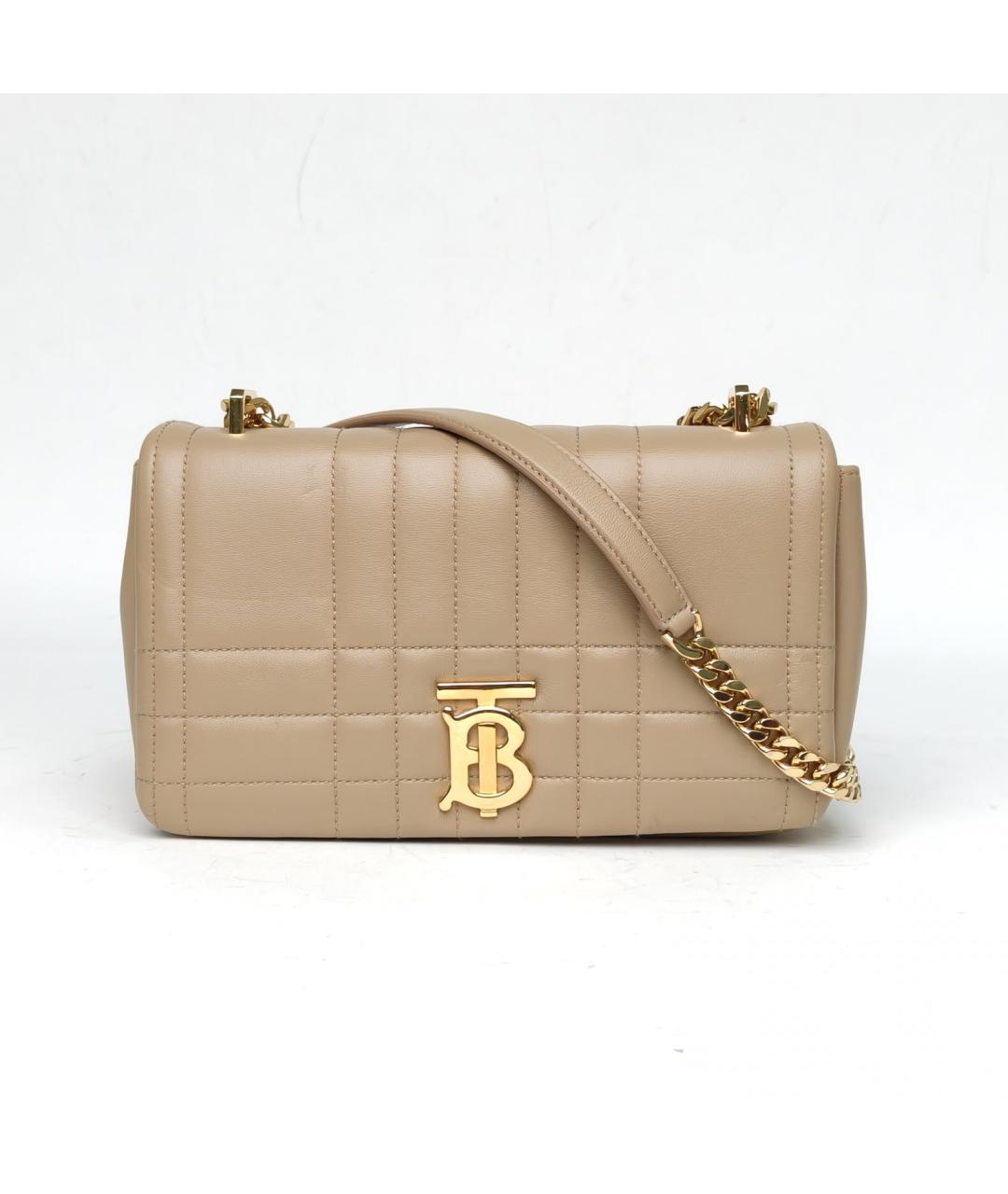 BURBERRY Бежевая кожаная сумка через плечо, фото 5