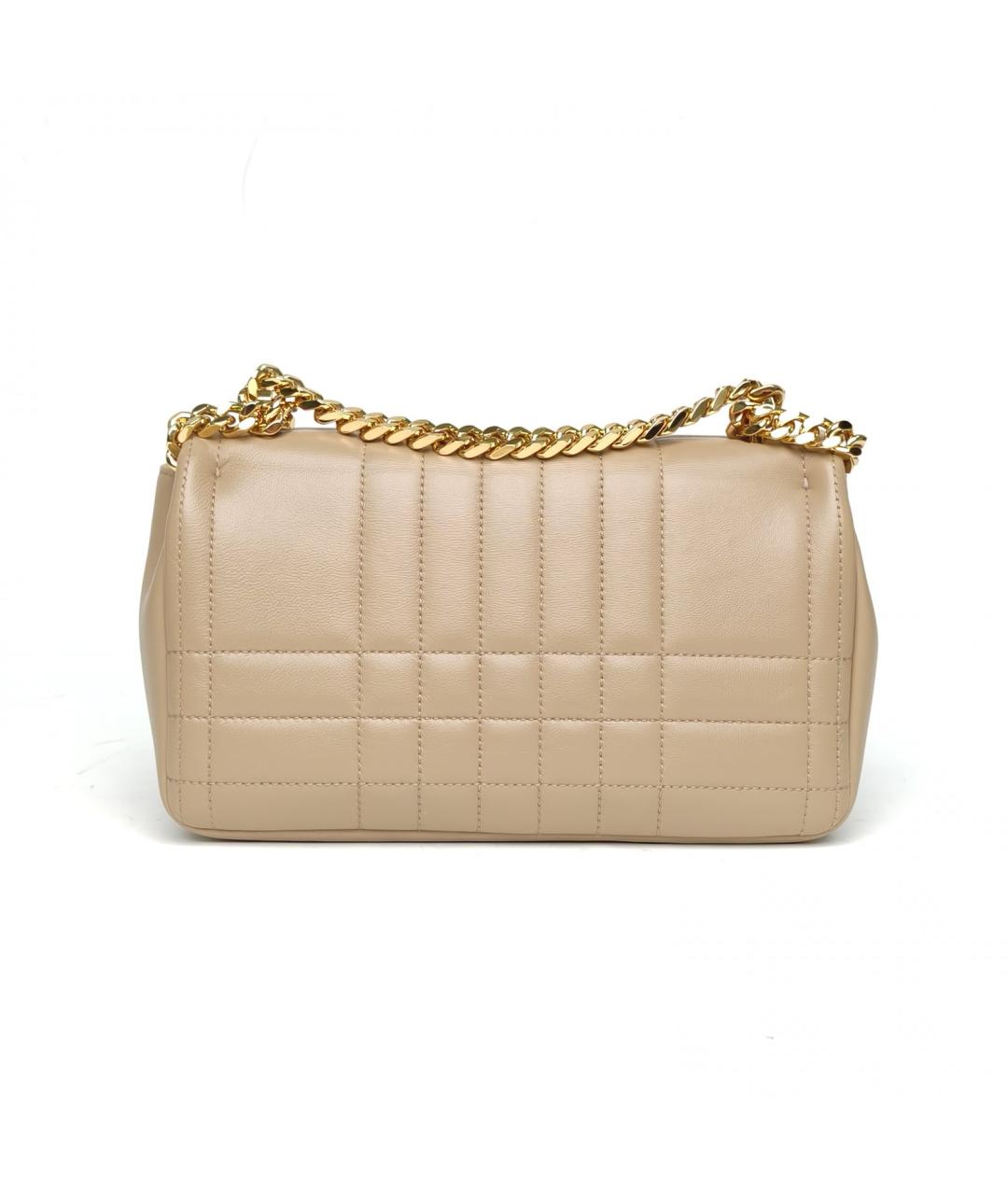 BURBERRY Бежевая кожаная сумка через плечо, фото 7