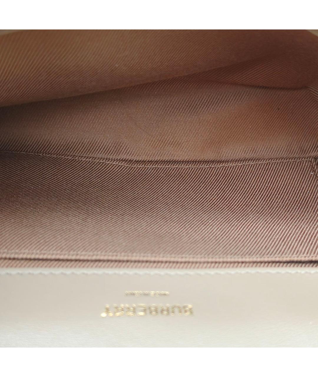 BURBERRY Бежевая кожаная сумка через плечо, фото 3