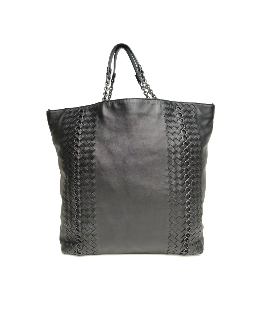 BOTTEGA VENETA Черная кожаная сумка через плечо, фото 4