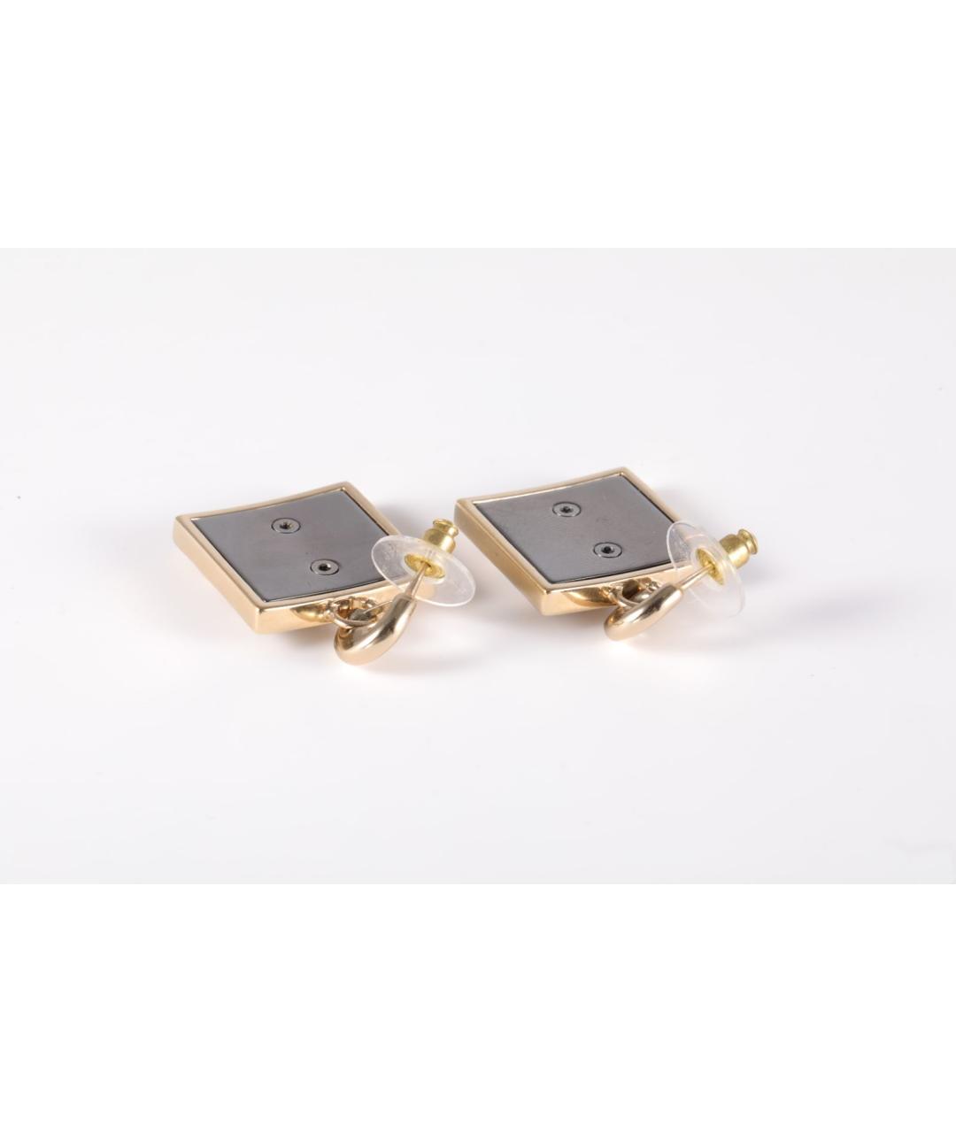 CHANEL Золотые металлические серьги, фото 5