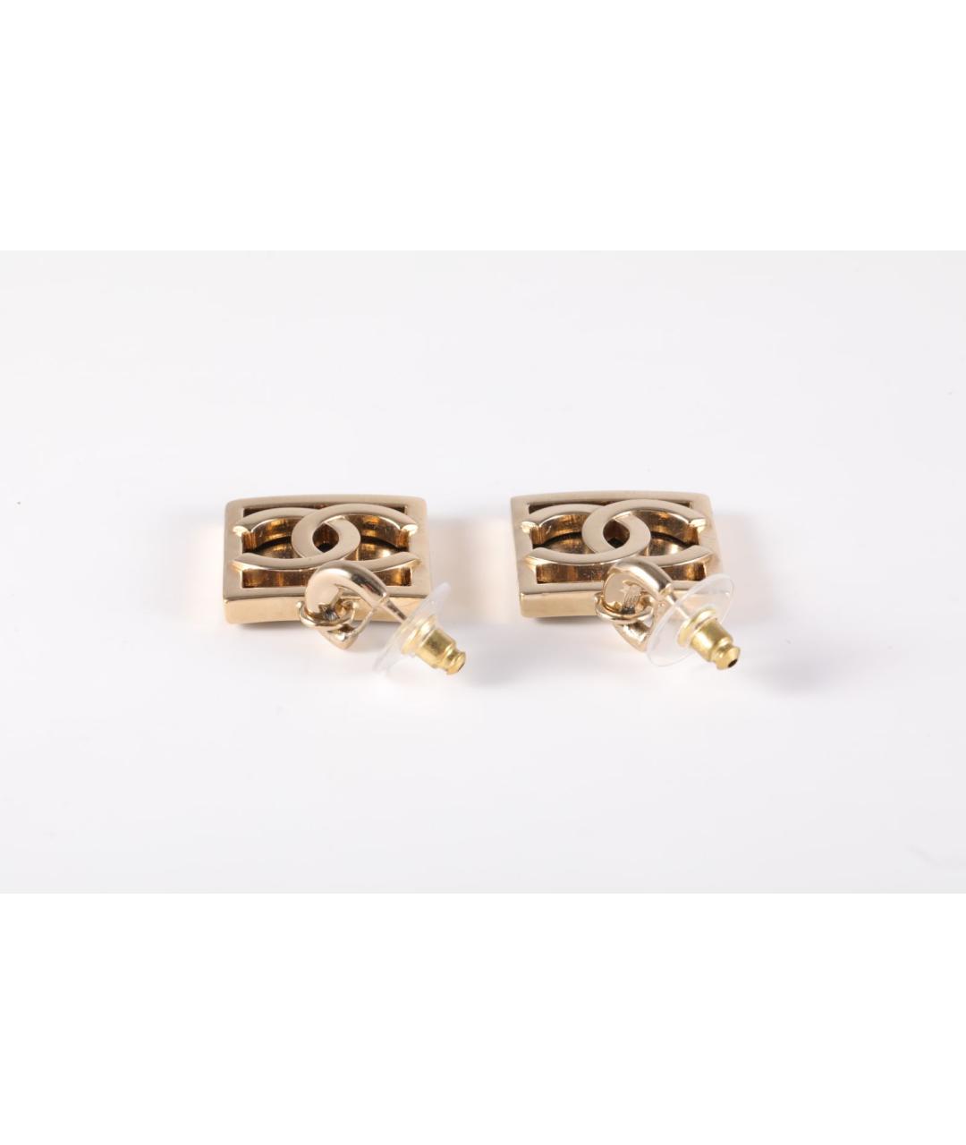 CHANEL Золотые металлические серьги, фото 3