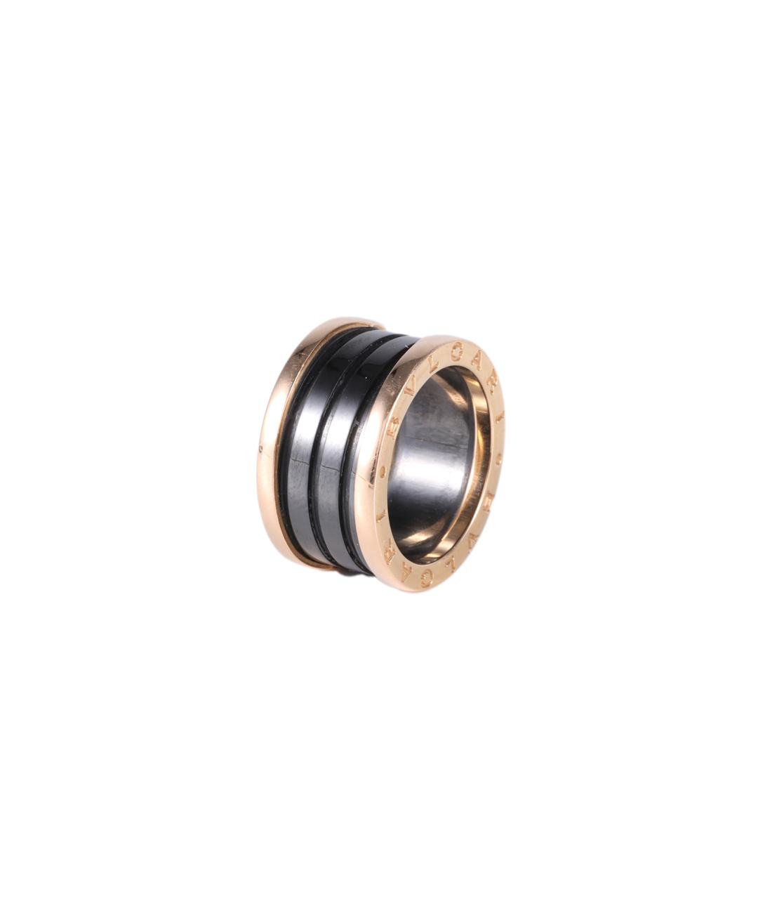BVLGARI Черное кольцо из розового золота, фото 9