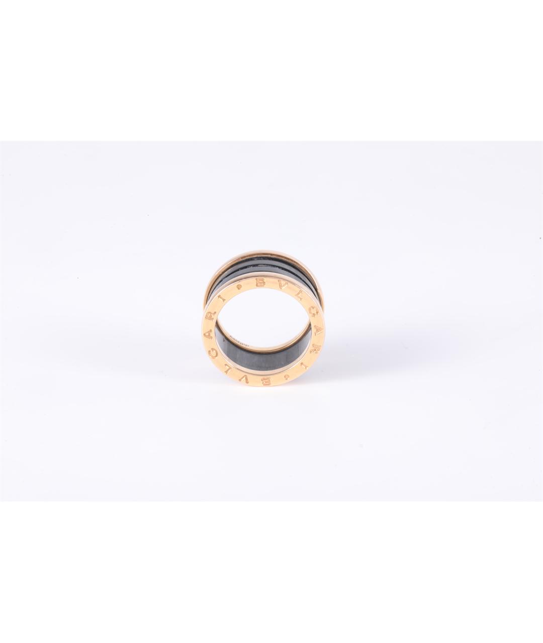 BVLGARI Черное кольцо из розового золота, фото 4