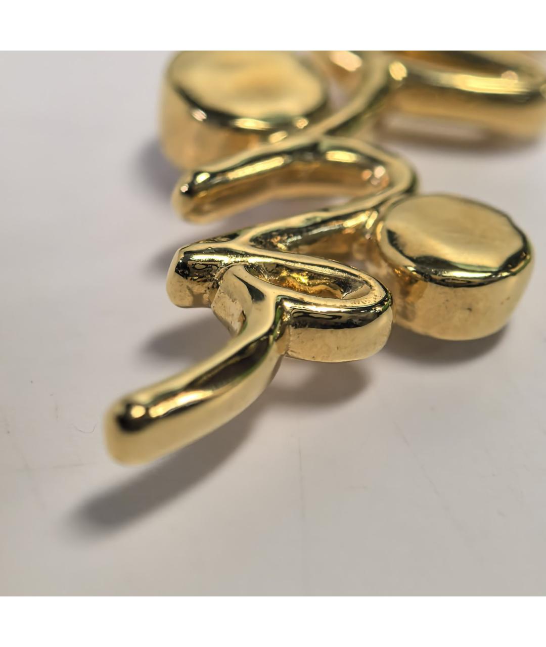 CHANEL Золотые металлические серьги, фото 8