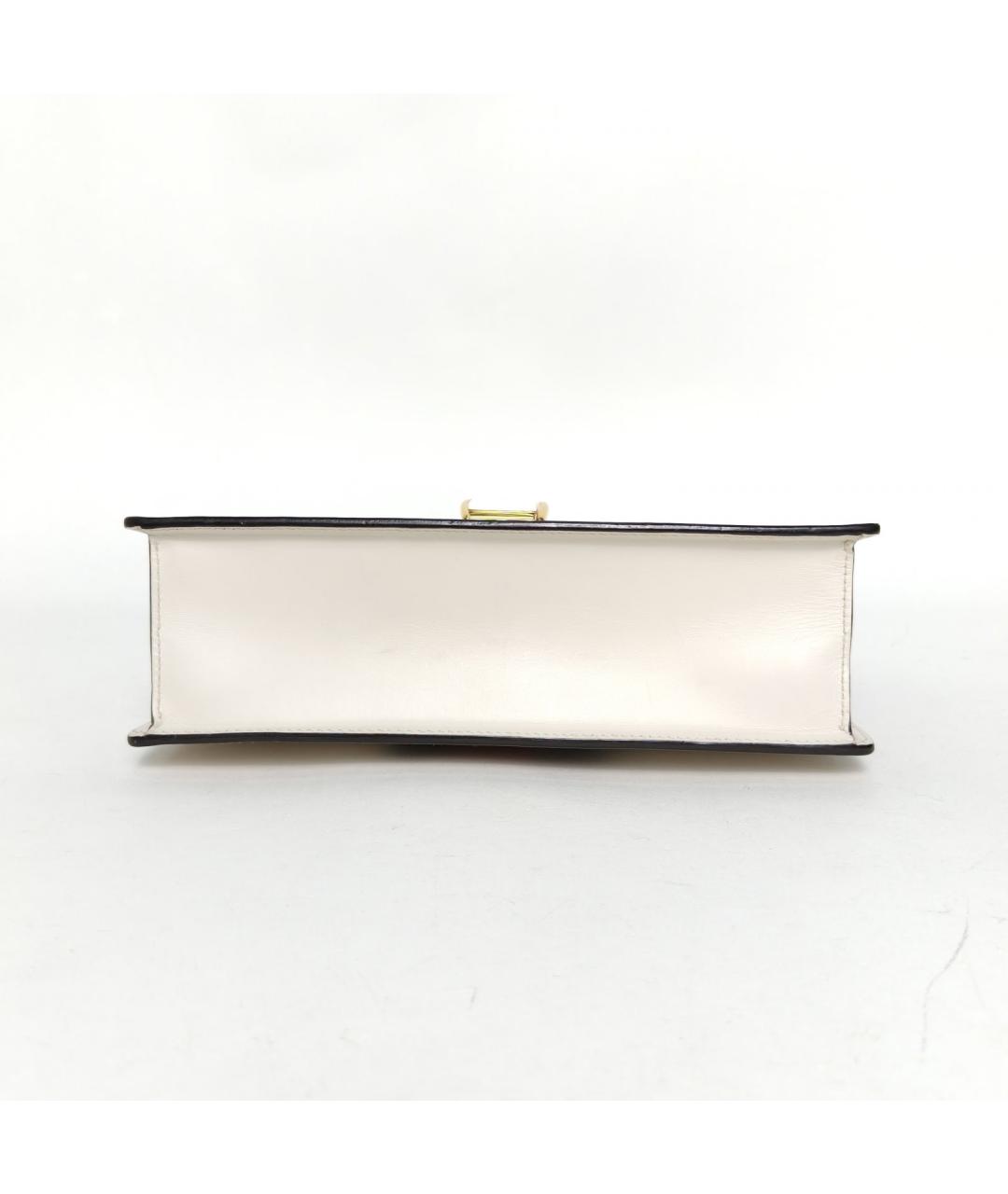 GUCCI Белая кожаная сумка через плечо, фото 6