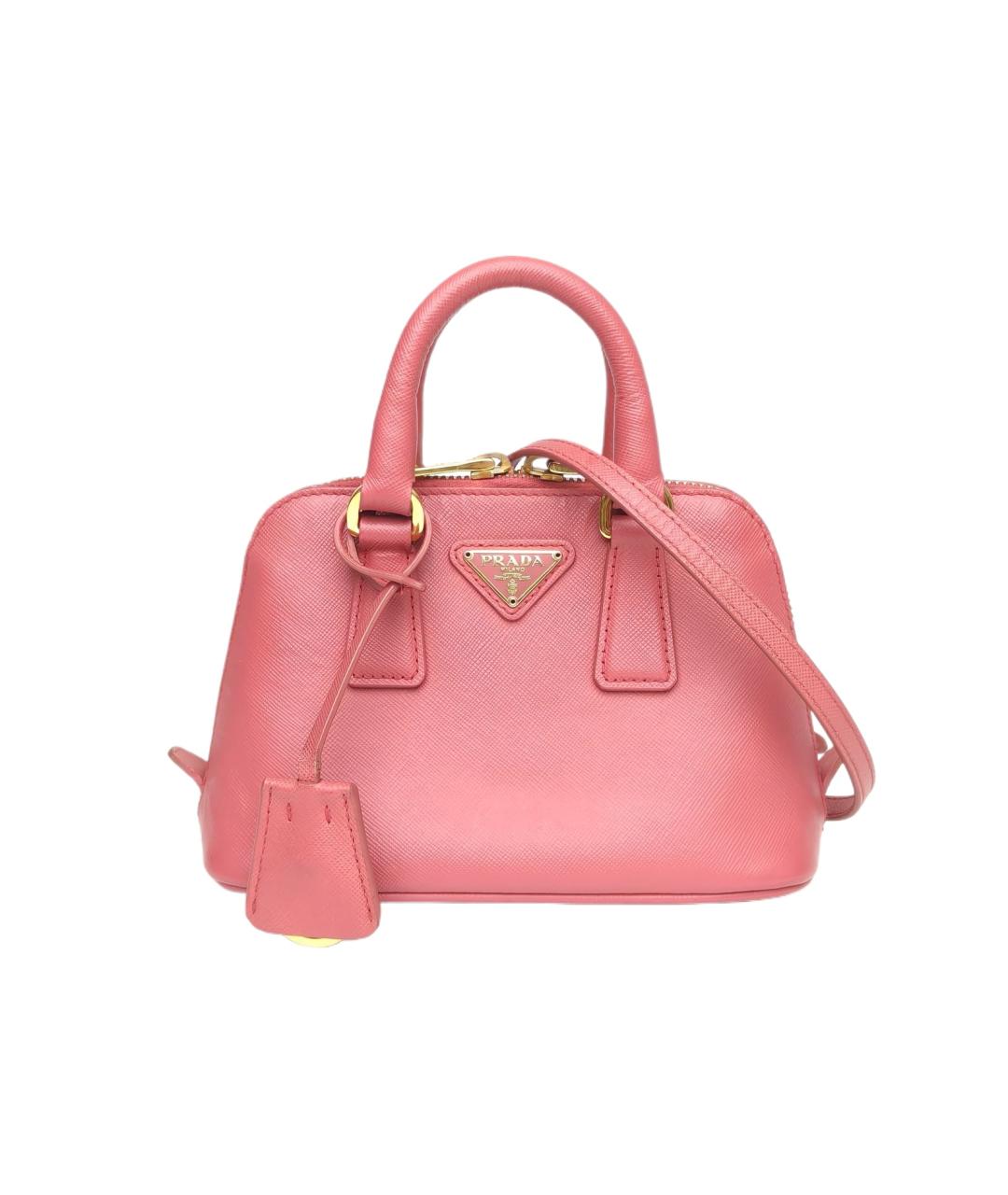 PRADA Розовая кожаная сумка через плечо, фото 1