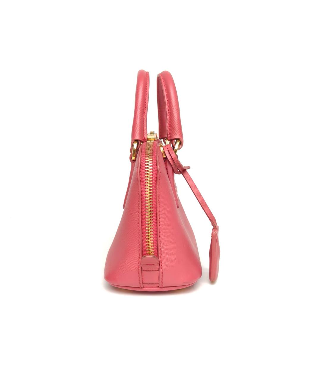 PRADA Розовая кожаная сумка через плечо, фото 5