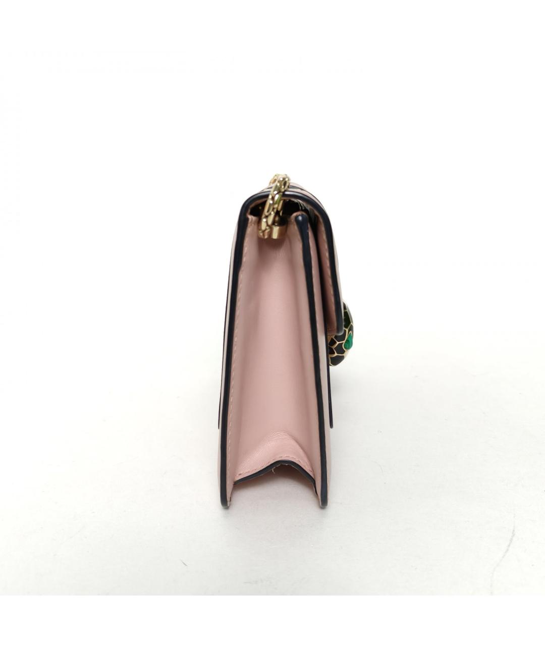 BVLGARI Розовая кожаная сумка через плечо, фото 5
