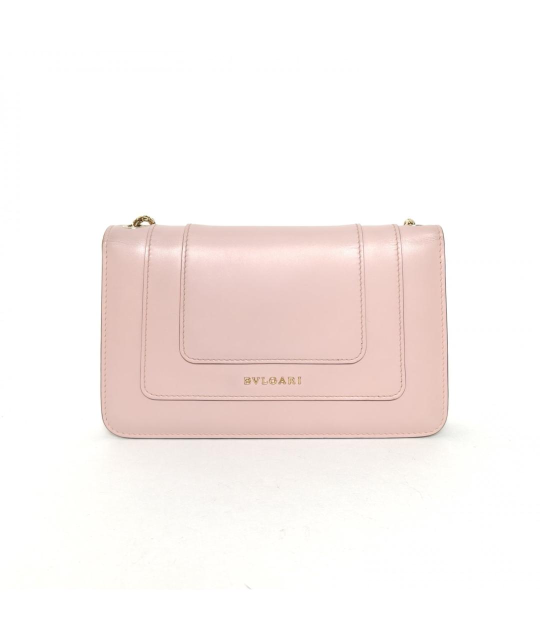 BVLGARI Розовая кожаная сумка через плечо, фото 4