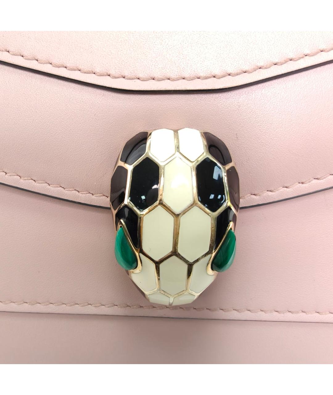 BVLGARI Розовая кожаная сумка через плечо, фото 7