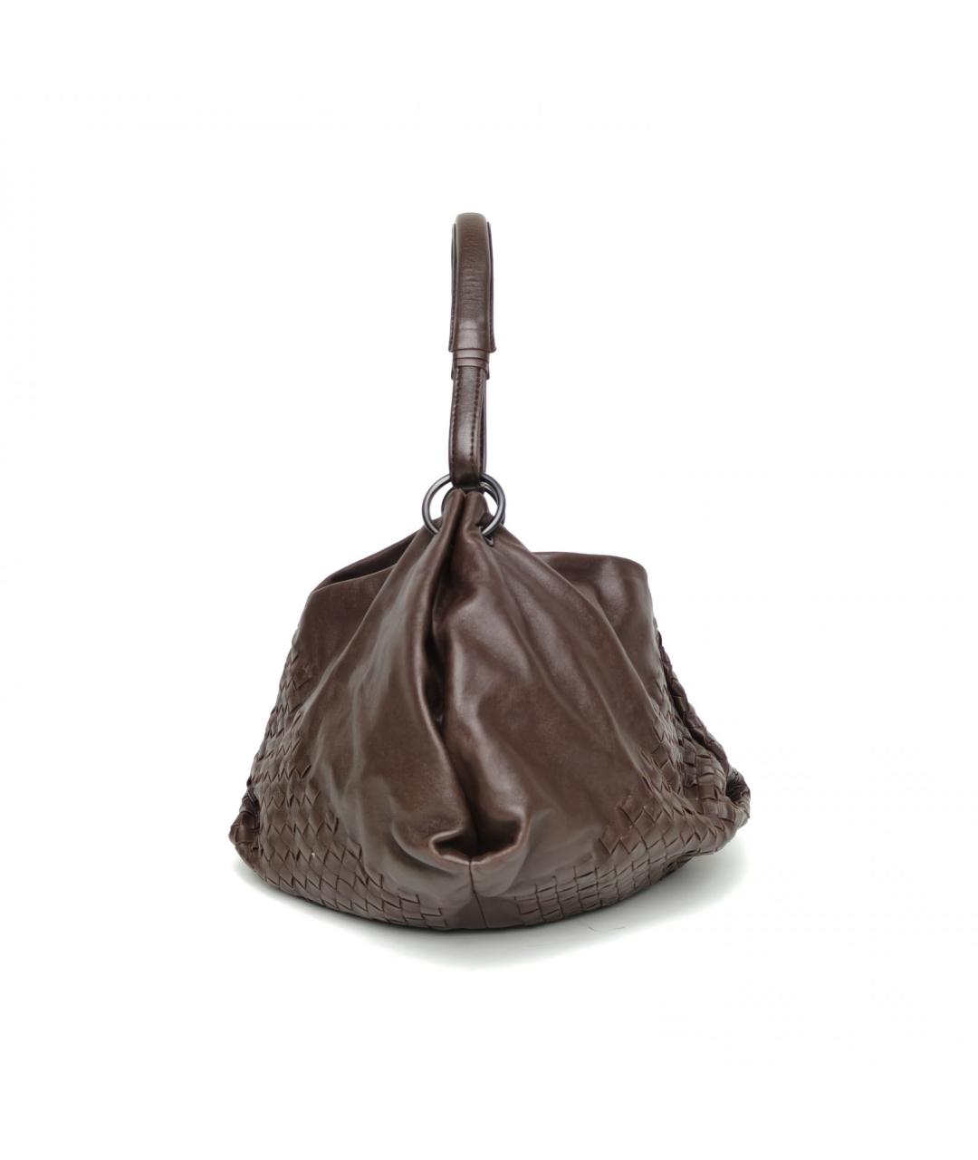 BOTTEGA VENETA Коричневая кожаная сумка через плечо, фото 3