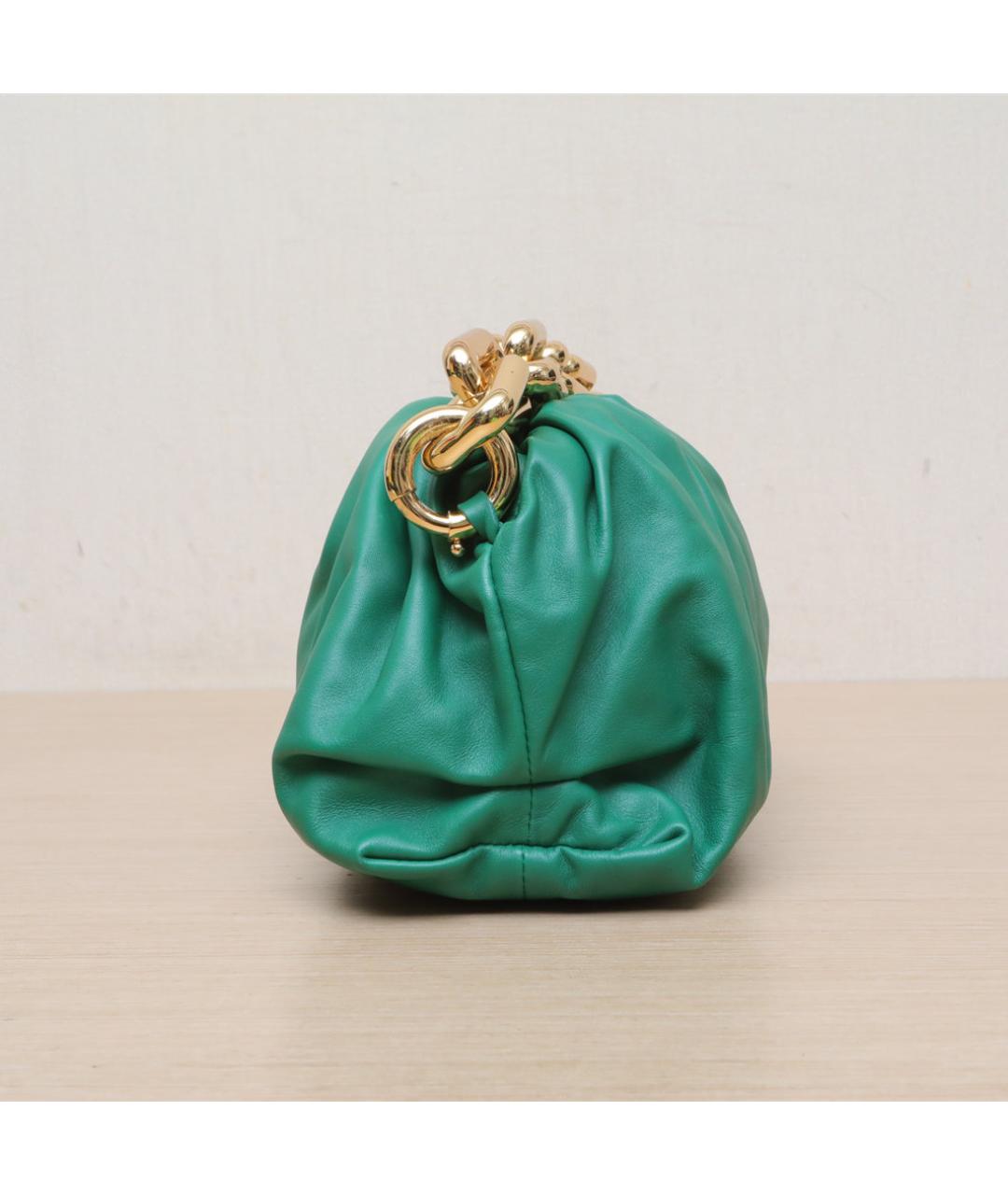 BOTTEGA VENETA Зеленая кожаная сумка через плечо, фото 5