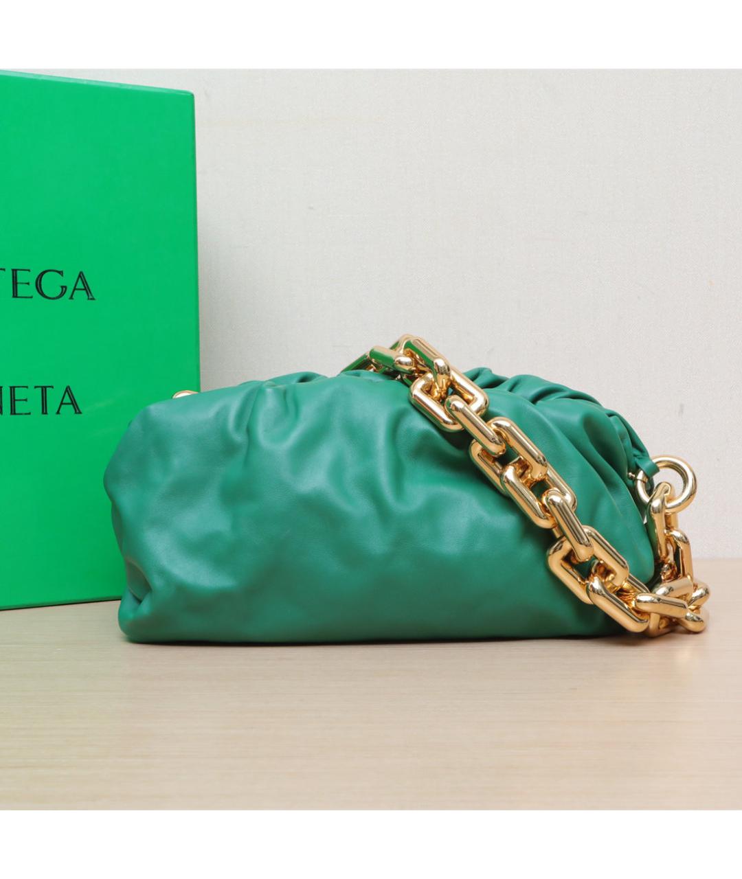 BOTTEGA VENETA Зеленая кожаная сумка через плечо, фото 2