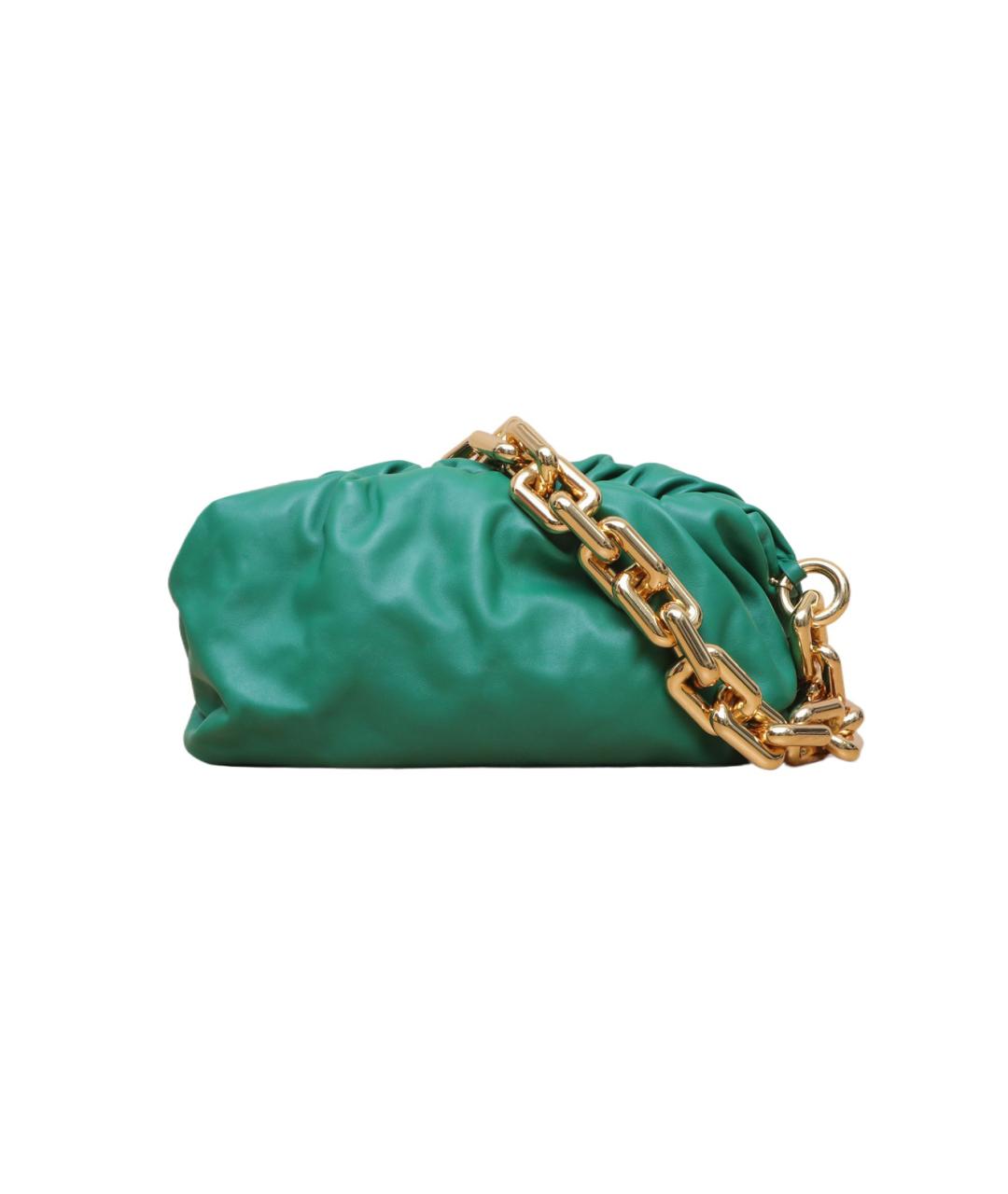 BOTTEGA VENETA Зеленая кожаная сумка через плечо, фото 1