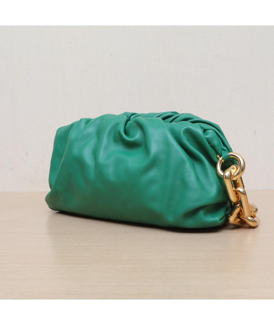 BOTTEGA VENETA Зеленая кожаная сумка через плечо, фото 4