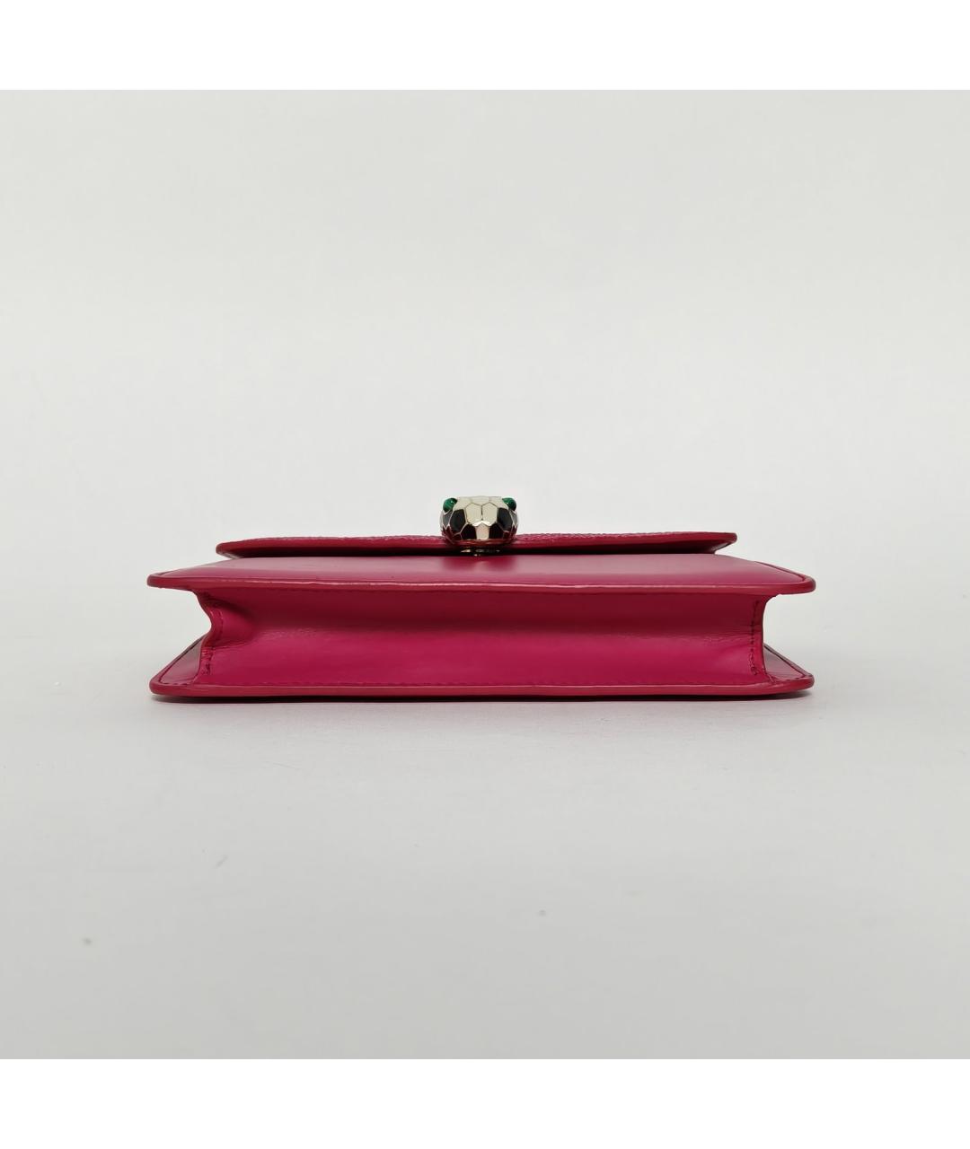 BVLGARI Розовая кожаная сумка через плечо, фото 6