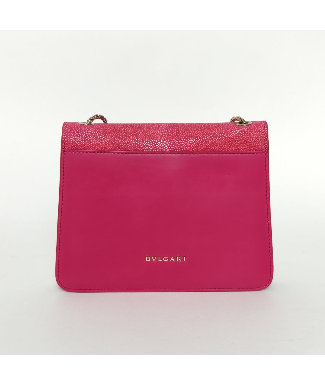 BVLGARI Розовая кожаная сумка через плечо, фото 4