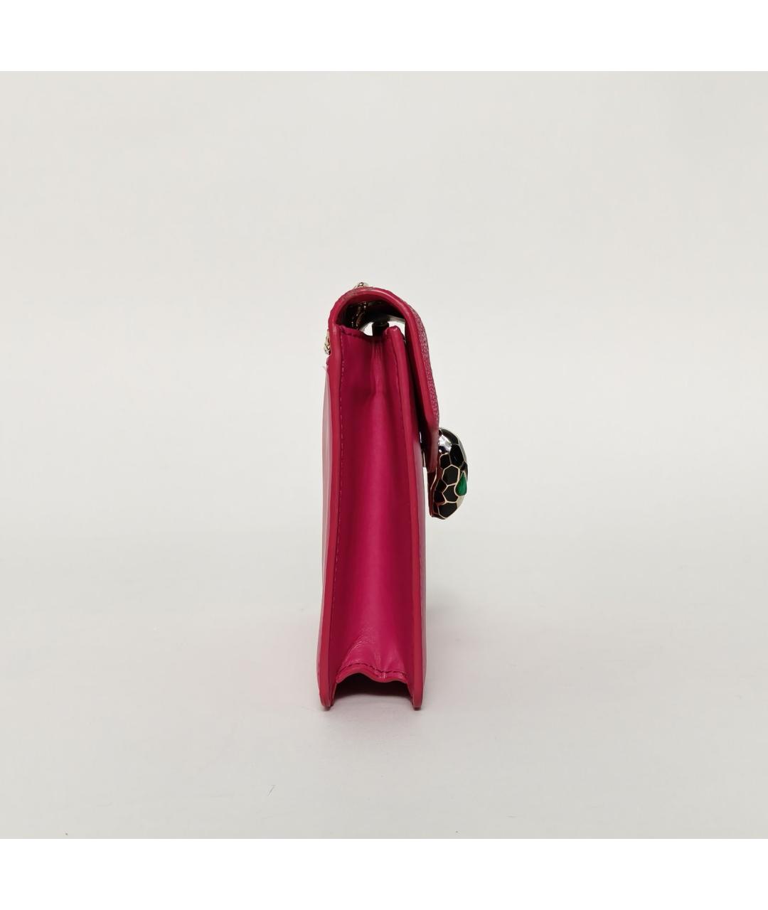 BVLGARI Розовая кожаная сумка через плечо, фото 3