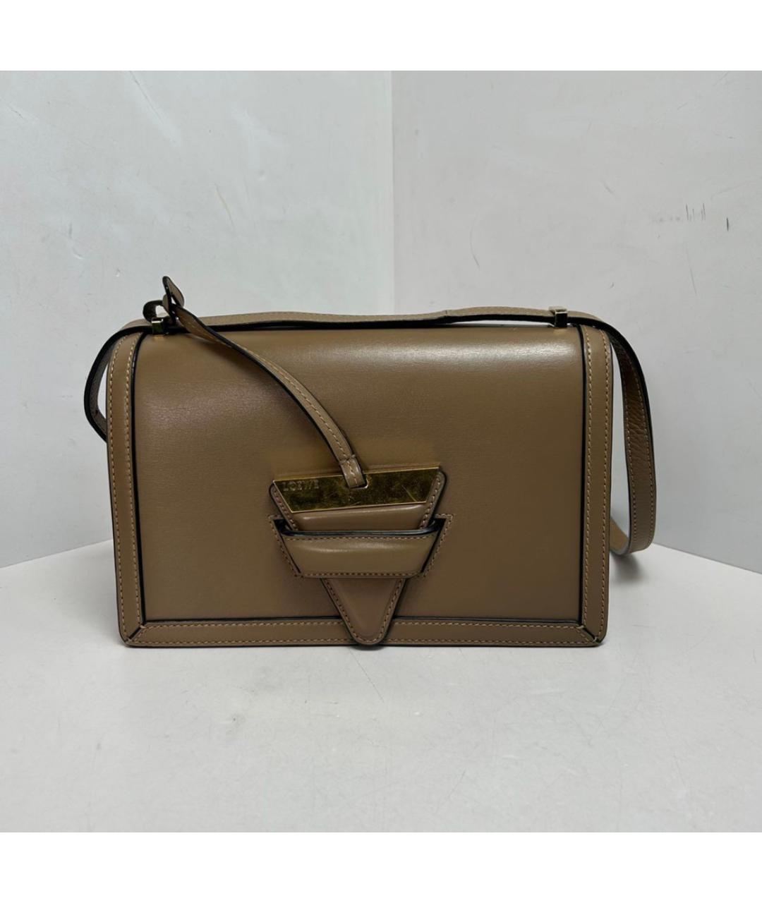 LOEWE Коричневая кожаная сумка через плечо, фото 9