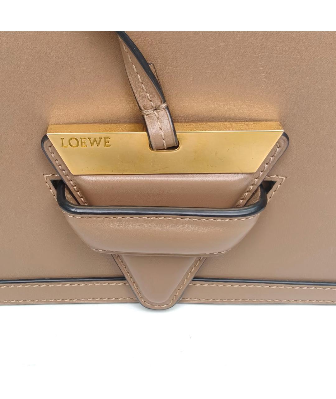 LOEWE Коричневая кожаная сумка через плечо, фото 8