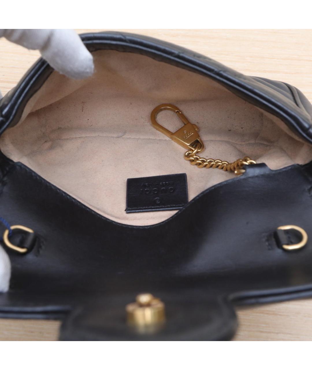 GUCCI Черная кожаная сумка через плечо, фото 9