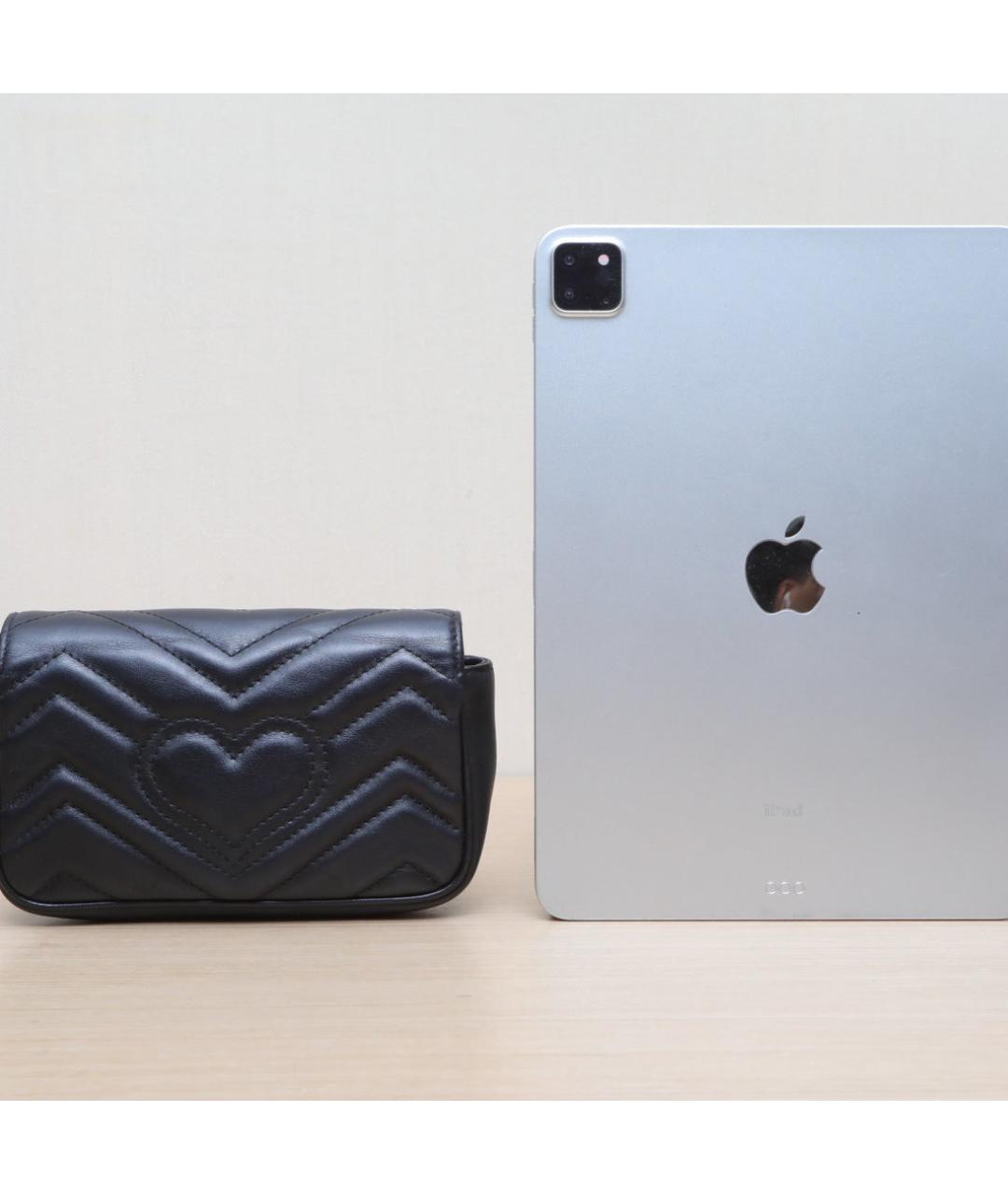 GUCCI Черная кожаная сумка через плечо, фото 6