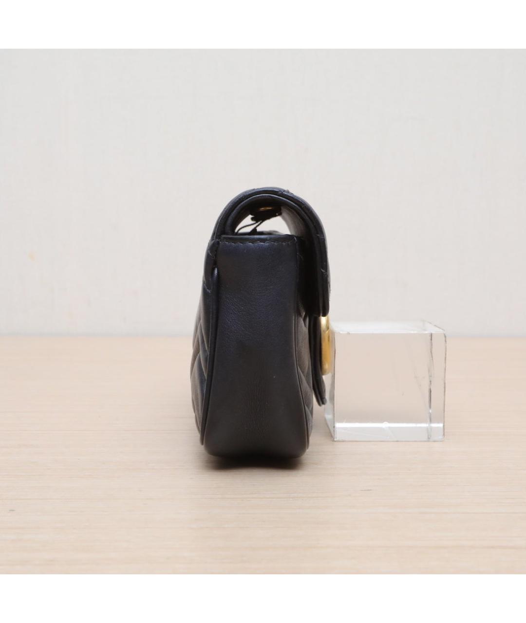 GUCCI Черная кожаная сумка через плечо, фото 5
