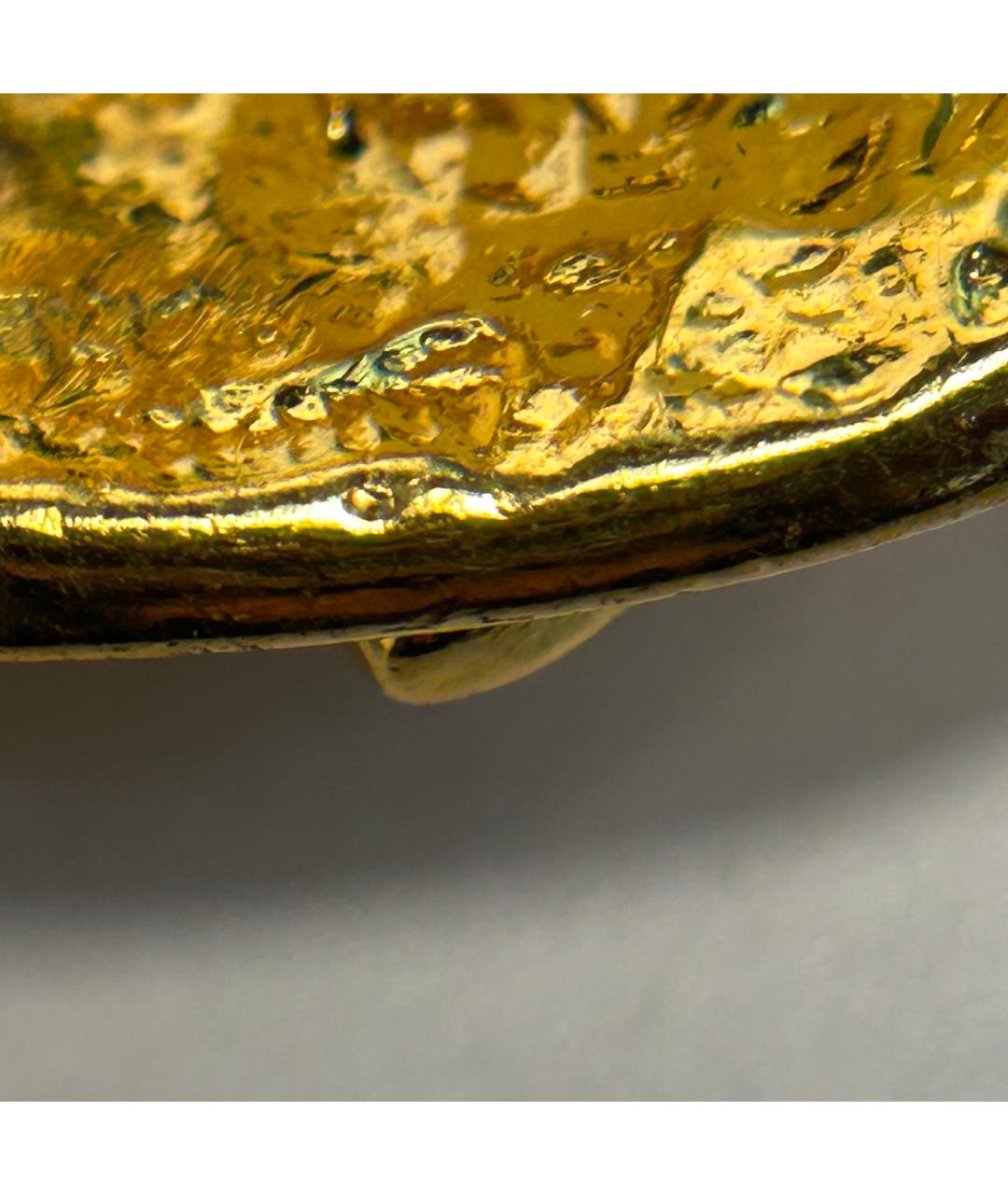 CHANEL Золотые металлические серьги, фото 8