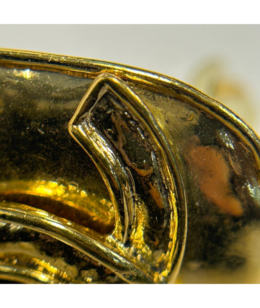 CHANEL Золотые металлические серьги, фото 7